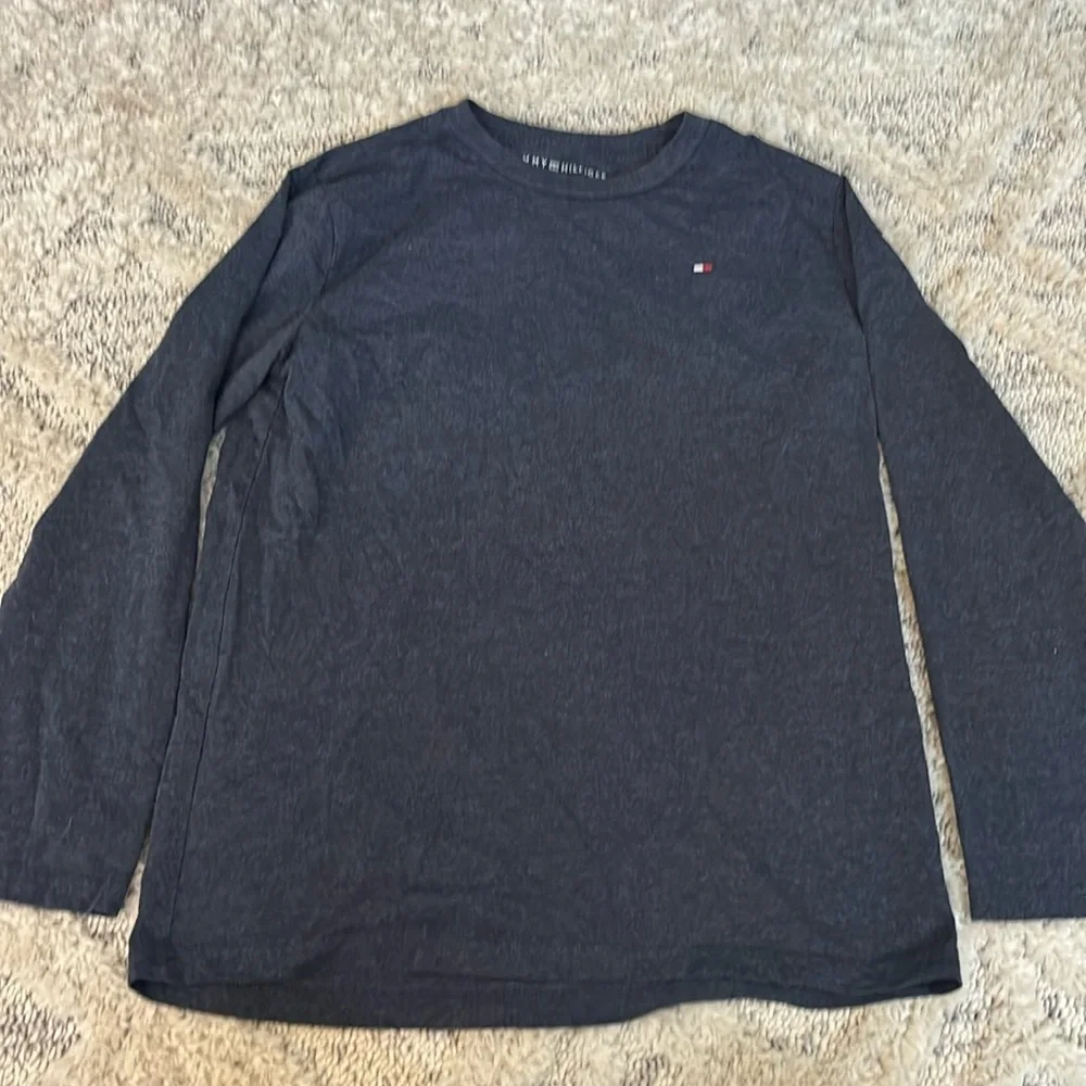 Tommy Hilfiger Large (16-18) Long sleeve blue shirt- soft and comfortable